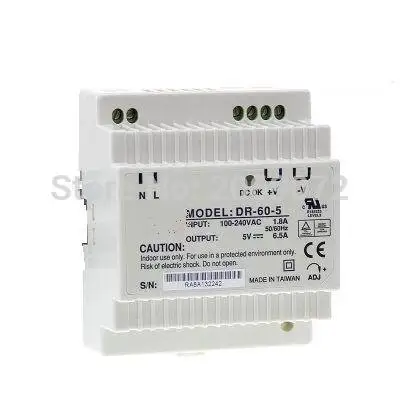 Din rail источник питания 60 Вт 5 В мощность suply в ac dc преобразователь dr Хорошее