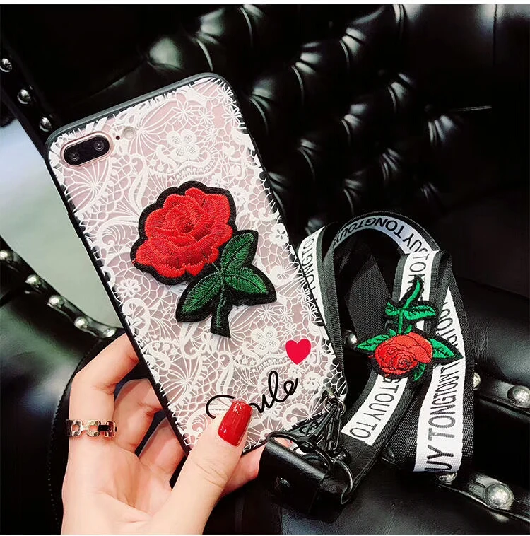 Модный сексуальный чехол для телефона с 3D розами Apple iPhone 7 6 S 8 7Plus X XR XS Max Plus