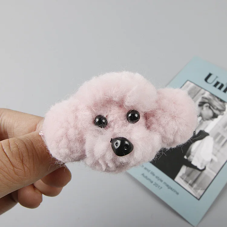 Pink Милые помпоны для девочек с помпонами, ленты для волос, круглые помпоны, держатель для волос, эластичные ленты для волос для детей, HC109 - Цвет: Pink