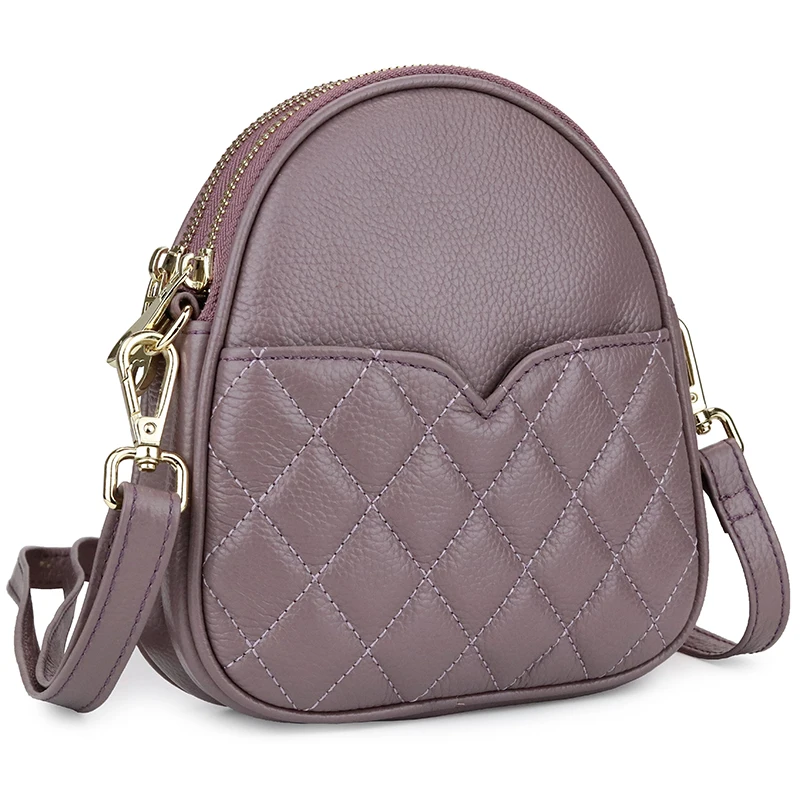Genuine Leather Multi-function Geometric Messenger Bags 2019 Hot Brand Girl's Mobile New Arrivals Women's Cross-body Bag | Багаж и