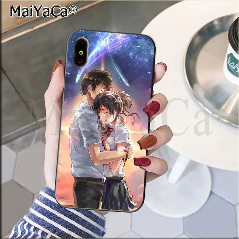 9 Maiyaca, японское аниме ваше имя Kimi no Na wa красочный умный чехол для телефона для iPhone 8 7 6 6S Plus 5 5S SE XR X XS MAX - Цвет: 9
