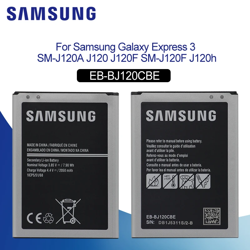 Аккумулятор для samsung J120 EB-BJ120CBU 2050 мАч для samsung Galaxy J1 J120F J120H SM-J120DS Сменный аккумулятор для телефона