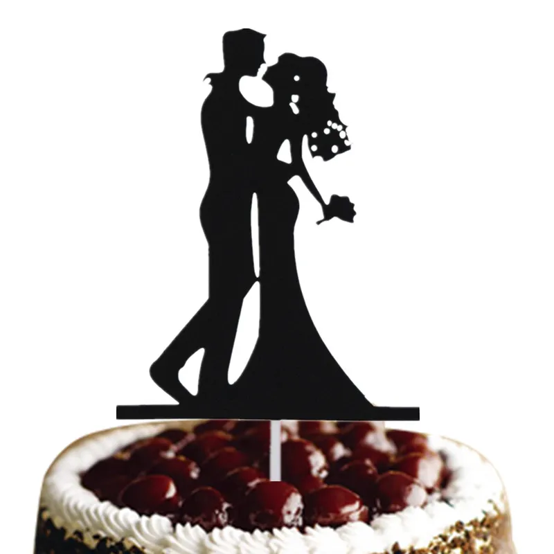 Черные флаги для торта Mr &amp Mrs Kiss Love Kids дня рождения кекса свадьбы юбилея невесты