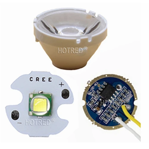 16mm 10000K Kit CREE XML XM-L T6 LED U2 10 Вт Холодный белый 6500 К/10000 к высокомощный светодиод+ 3,7 в 5 режимов 17 мм светодиодный драйвер+ T6 10 градусов светодиодный объектив DIY часть - Испускаемый цвет: 16mm 10000K Kit