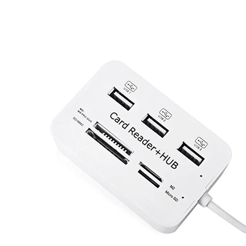 Etmakit все в одном USB 2 0 концентратор 3 порта с кард ридером 480 Мбит/с комбо для