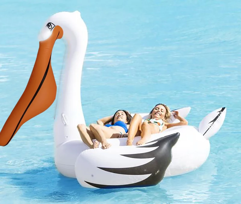 

220cm Huge Inflatable Pelican Pool Float Ride-On Toucan Swan Swimming Mattress Life Buoy Beach Party Holiday Water Fun Pool Toys