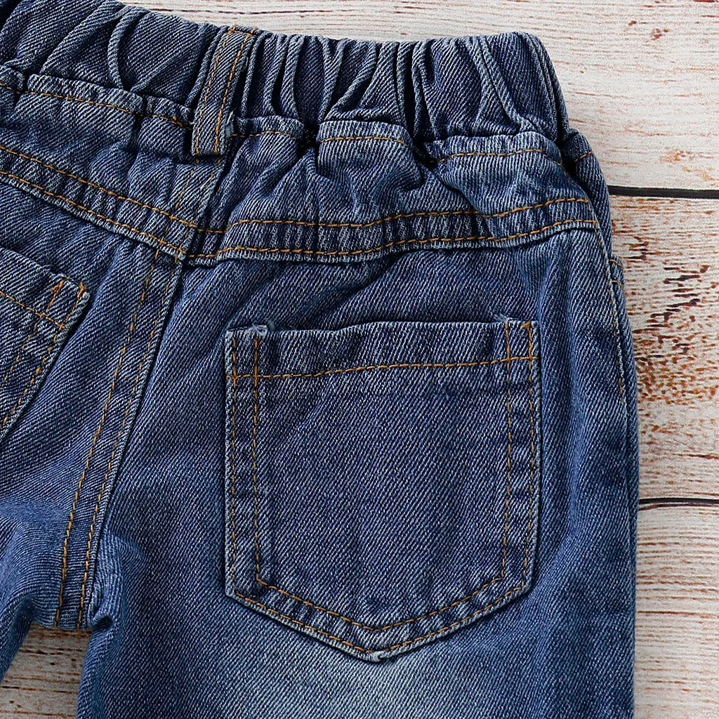 

Summer Kids Outfit Baby Girl Floral Crop Tops+Hole Denim Pants Jean Toddler Kid Clothes Outfits Set