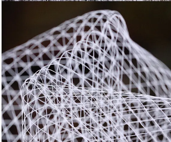 1 Yard Black Diamond Lattice Mesh Fabric Stiff Checks For Veil ws1037 | Дом и сад