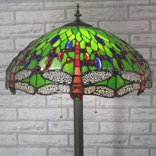 Напольная Лампа из витражного стекла в стиле Тиффани лампа 16 дюймов для гостиной