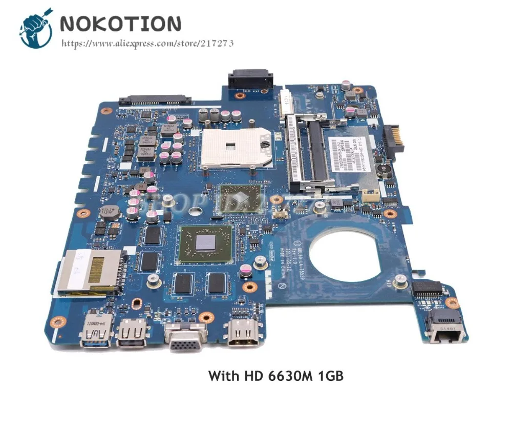 

NOKOTION Laptop Motherboard For Asus K53TA K53TK X53T K53T Main Board QBL60 LA-7552P Socket FS1 HD 6630M 1GB