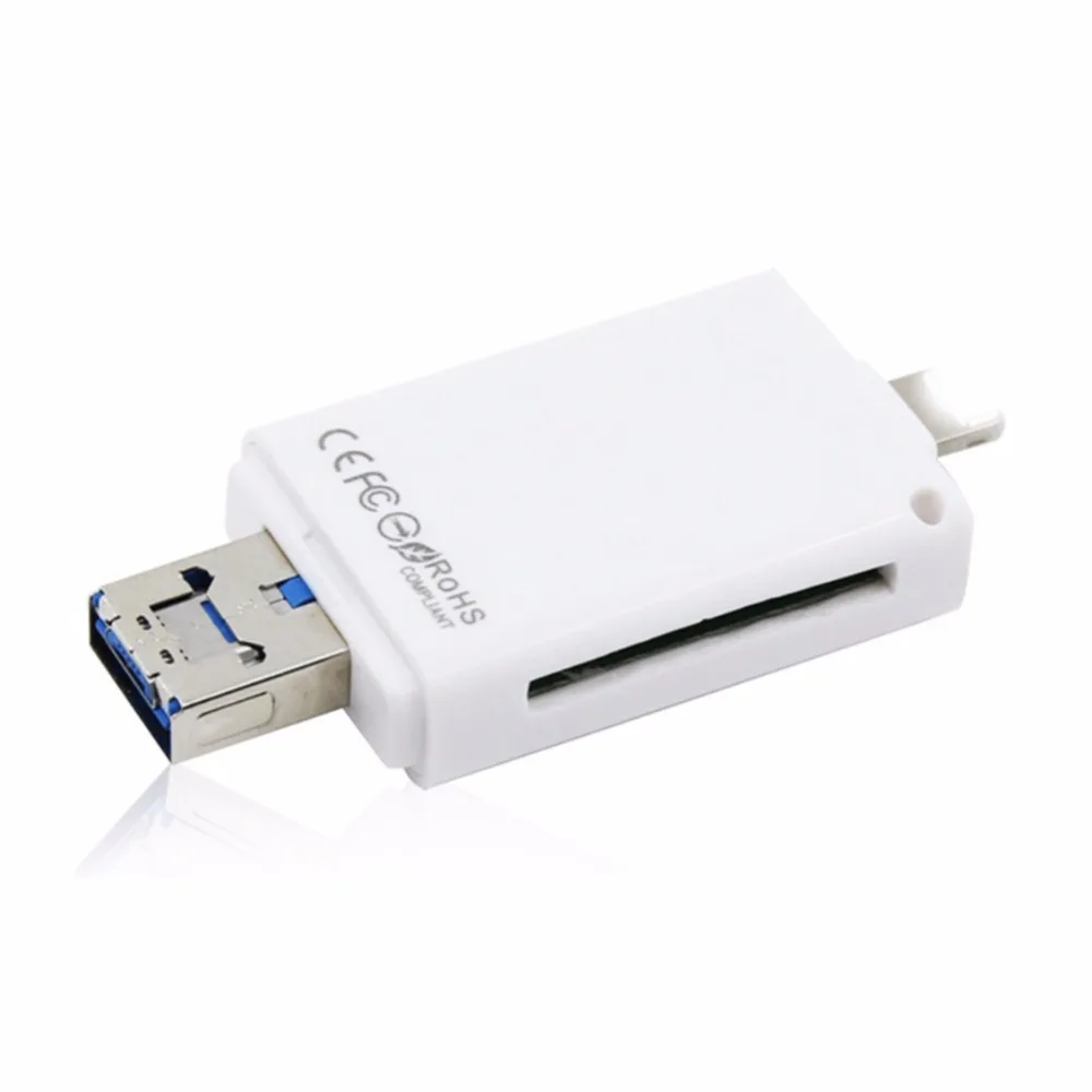 EDAL 3 в 1 многофункциональный считыватель карт памяти Micro SD для Iphone X 6S 7 8 plus флеш