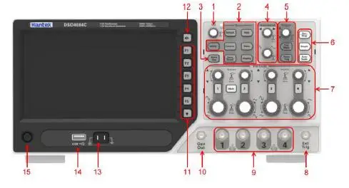 Hantek DSO4084B цифровой осциллограф настольный 80 МГц 4 канала USB PC lcd Osciloscopio Portatil+ EXT+ DVM+ Функция автоматического диапазона