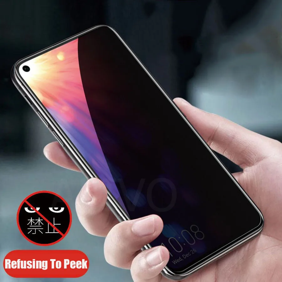 Полноразмерное закаленное стекло с защитой от шпионов для Huawei Honor View 20 8X P30 P20 Pro Lite