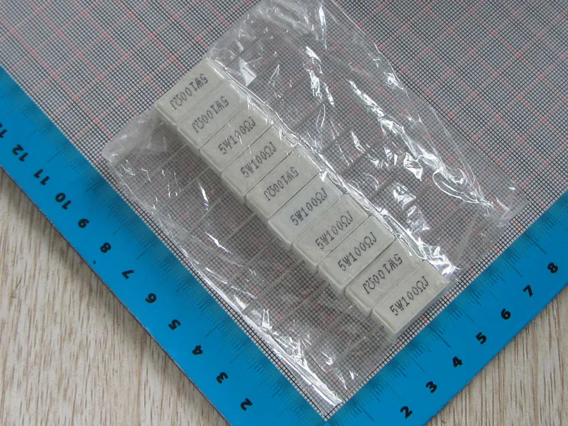 

10pcs 100R 5W Cement resistance 5W 100Ohm 5% 100R Cement resistance
