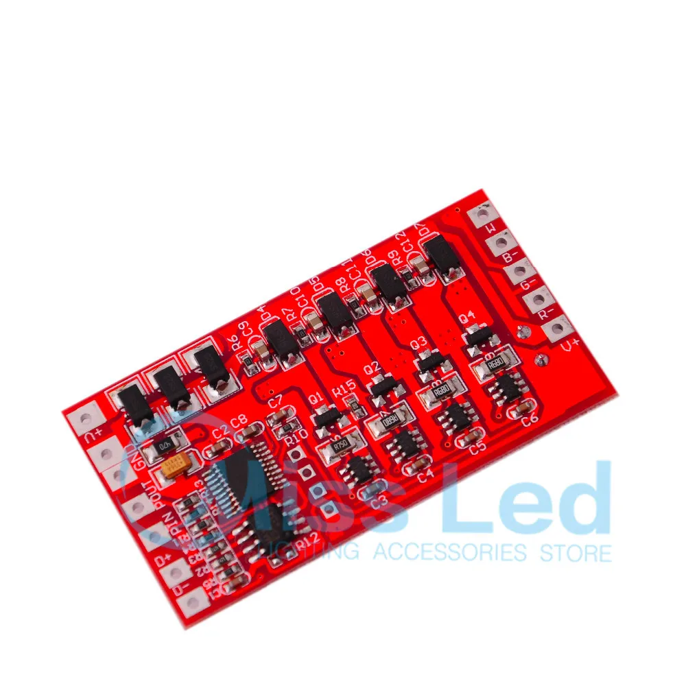 DM-101 4 канала RGBW DMX постоянного тока декодер, 600ma* 4 канальный выход, DC12-24V вход переменного тока, DMX512/1990