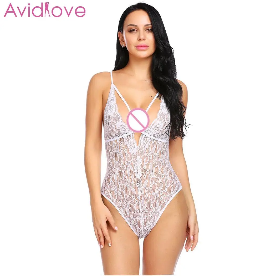 Avidlove женские обтягивающие боди нижнее белье сексуальный комплект кружевное