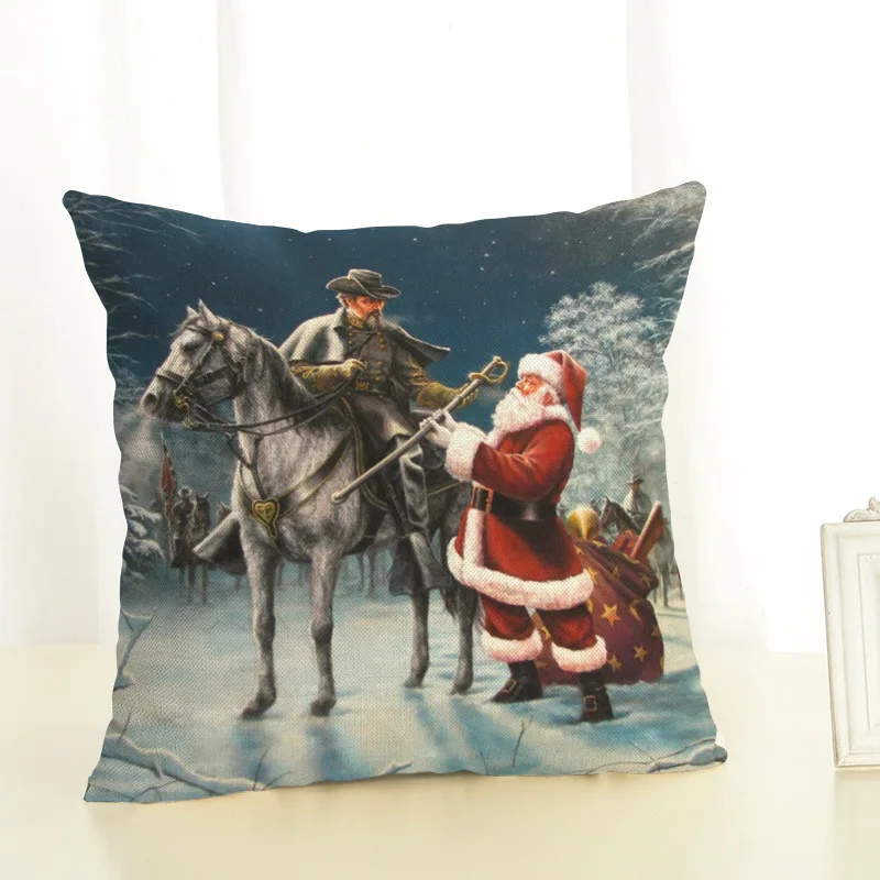New Year Christmas Decorations For Home Christmas Ornaments Navidad Frozen Party Decorative Wholesale Cushion Cover - Цвет: 19