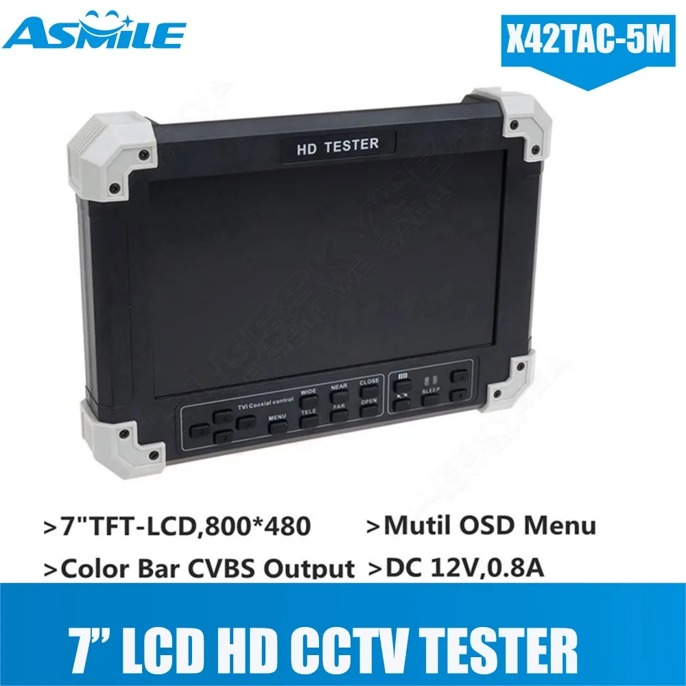 

X42TA-5M 7"LCD HD-TVI3.0+AHD2.0+CVI+HDMI+VGA+CVBS Camera Video Monitor Tester