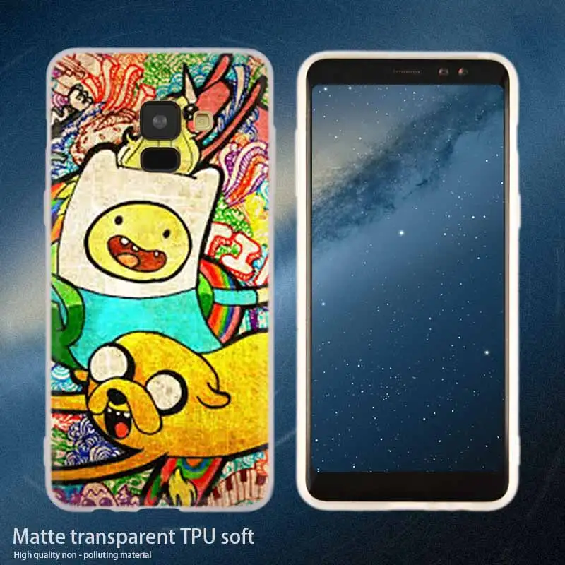 Silicone 14 Adventure Time Finn and Jake из мультфильма «Город героев»; модные для samsung Galaxy A50 A10 A20 A30 A40 A60 A70 A6 A8 плюс A7 A9 A3 A5 - Цвет: Silicone 14
