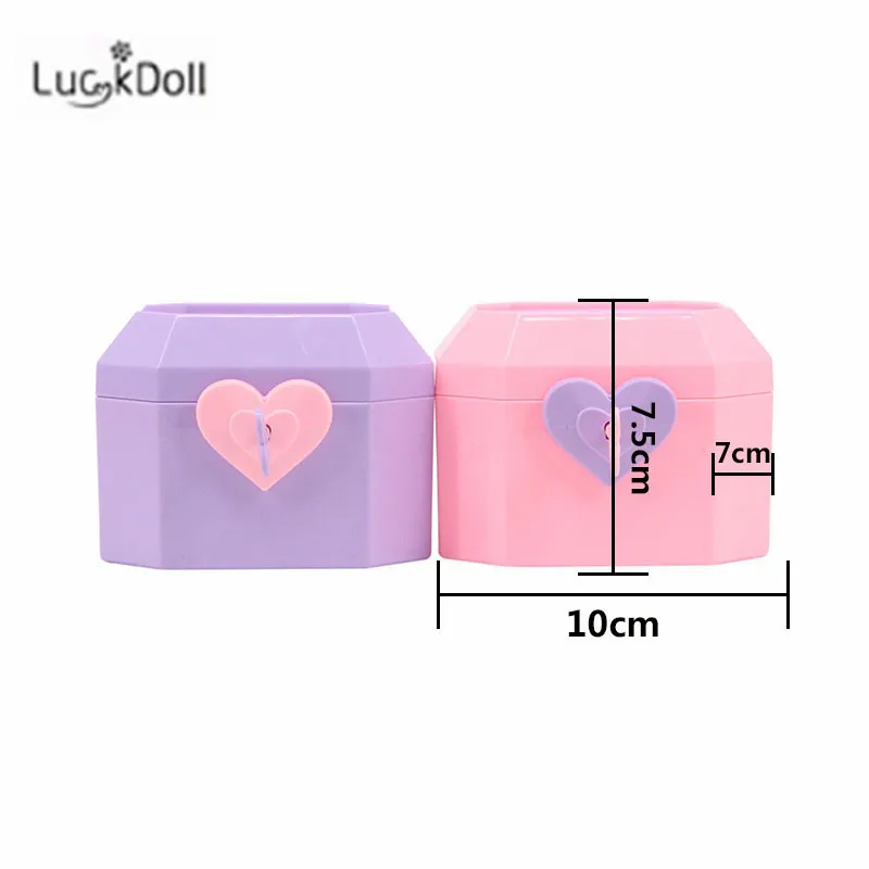 Новинка 2019 2 миниатюрных милых сундука-сокровища LUCKDOLL для кукол размером 18 или 43