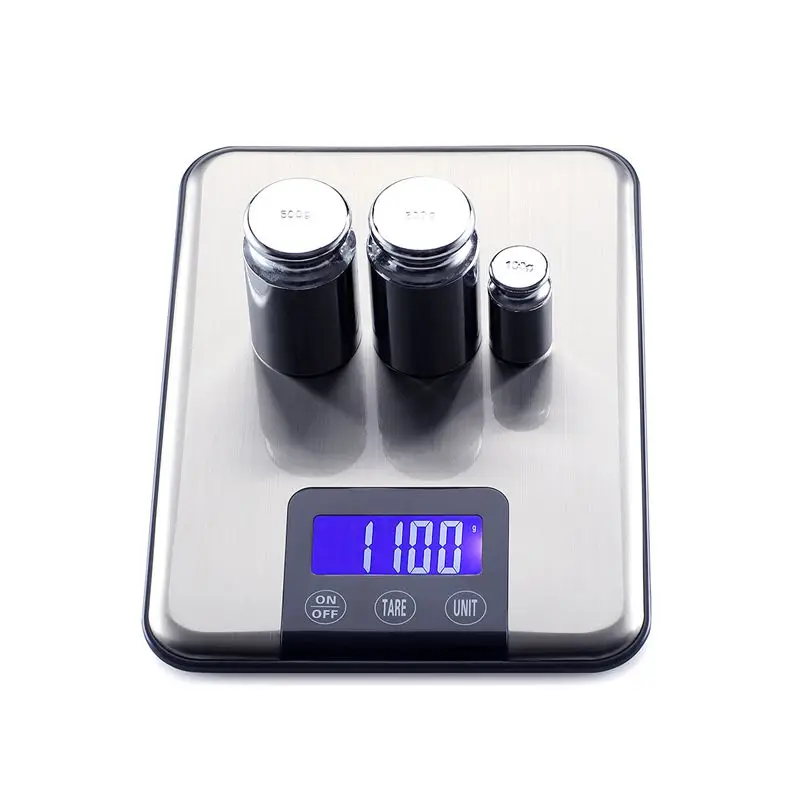 Электронные кухонные весы измеритель веса из нержавеющей стали с ЖК-дисплеем