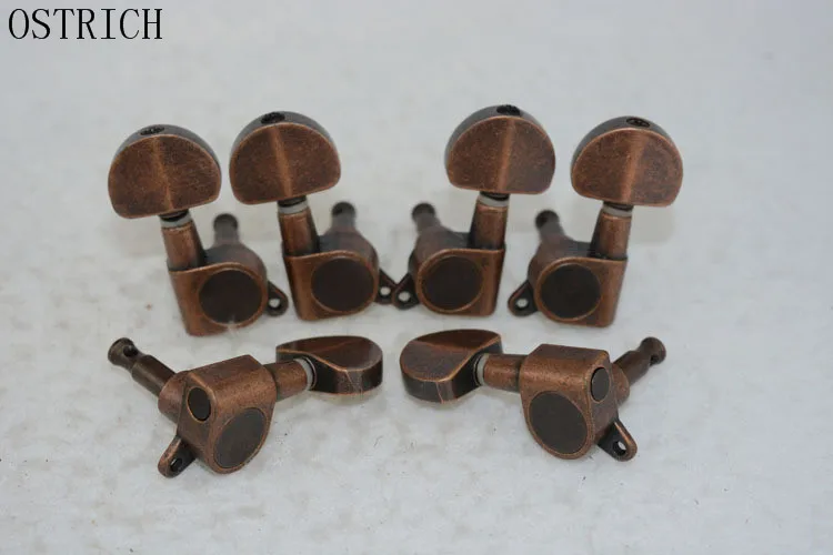 Ostrlch Vintage Style Bronze Guitar Tuning Pegs Tuners Machine Head 3L+3R Wholesales | Спорт и развлечения