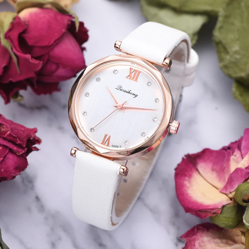 Women's Leather Watches Fashion Starry Sky Dial Creative Desgin Popular Bracelet Dress Quartz Clock Luxury Ladies Rose Watch | Наручные