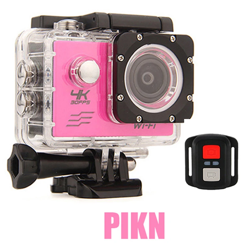 Pink Remote Contro Gzszmm экшн-камера, Wi-Fi, уличная спортивная камера, подводная, HD 1080 p, водонепроницаемая камера 4K Ultra HD, Wi-Fi, камера для дайвинга на шлем - Цвет: Pink Remote Contro