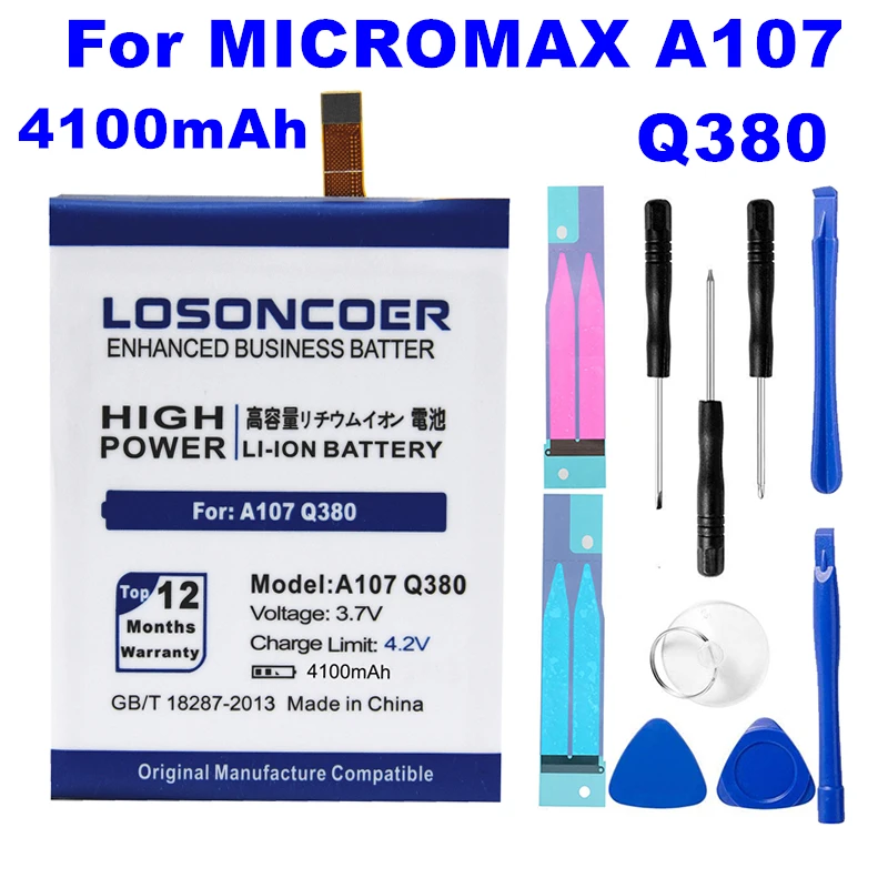 4100mAh батареи мобильного телефона для Micromax A107 Q380 батареи|mobile phone battery|battery forbattery for
