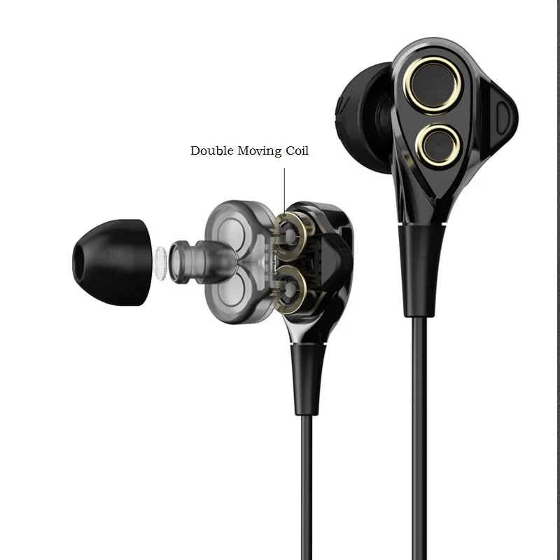 Лидер продаж наушники Hifi с двойной подвижной катушкой басами микрофоном