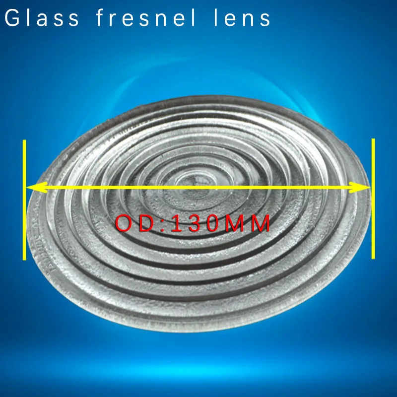 Diameter 130mm 1000W plano convex glass fresnel lens for lamp and LED stage light borosilicate material fresnel lens