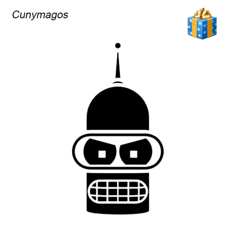 Bender Face Мультяшные наклейки на модная искусственная кожа для автостайлинга