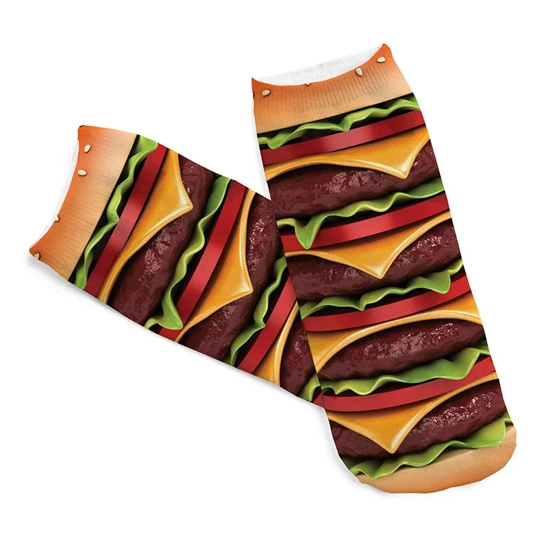 Модные носки 3D из полиэстера чулочно-носочные изделия для женщин