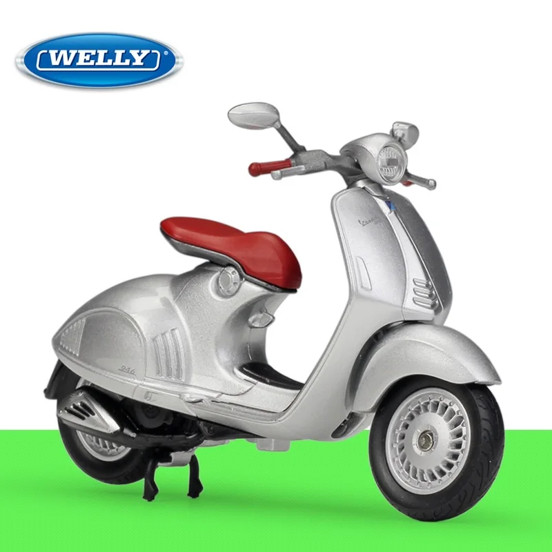 

1:18 WELLY Piaggio 2014 Vespa 946 скутер литый Под Давлением Мотоцикл