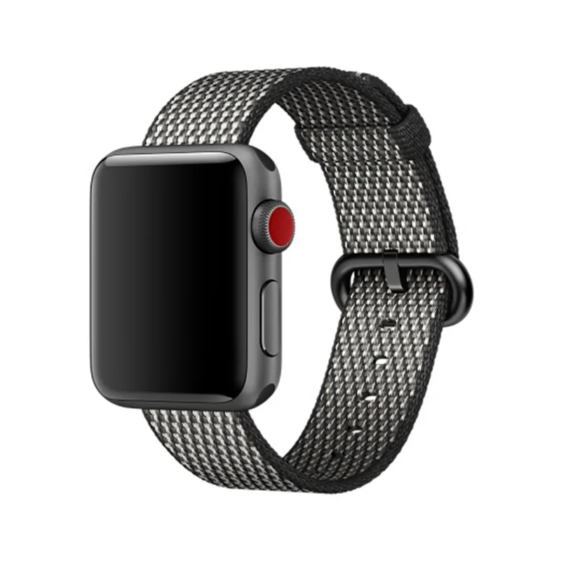 Lattice black Спортивные тканый нейлоновый ремешок для часов аpple 42 мм/38 мм apple watch 4 полосы 44 мм 40 мм наручных часов iwatch серии 4/3/2/1 браслет ткань correa - Цвет ремешка: Lattice black