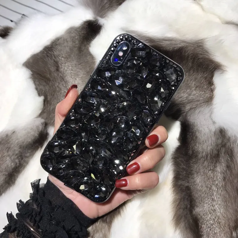 Чехол для телефона iPhone 11 Pro Max X 8 7 6 6S Plus XR XS MAX Блестящий Алмазный чехол мягкие чехлы