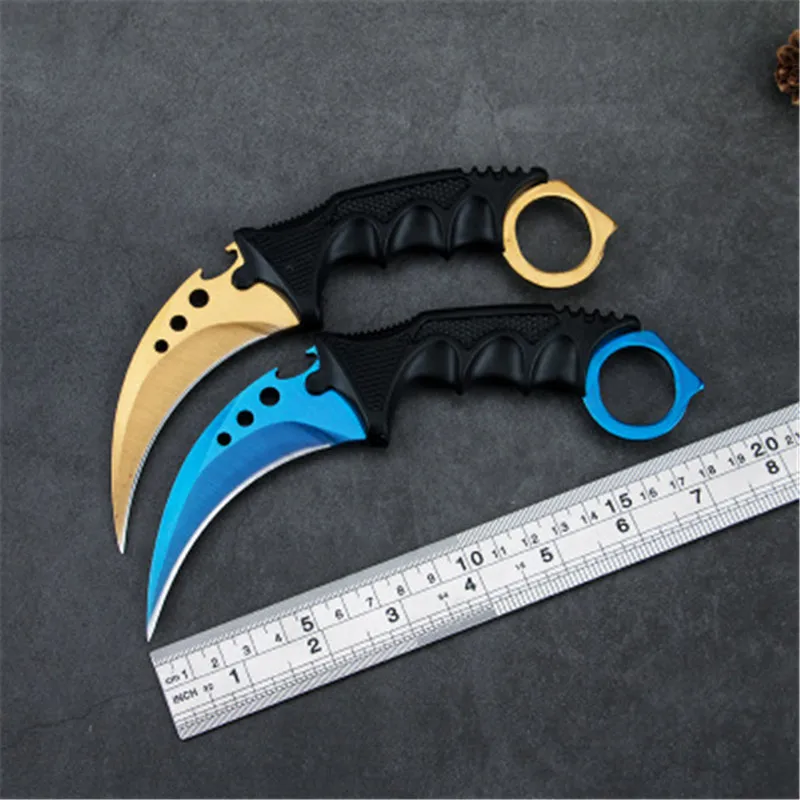 Karambit CSGO игра коготь нож открытый коготь высокой твердости нож для выживания в дикой природе многофункциональный прямой нож