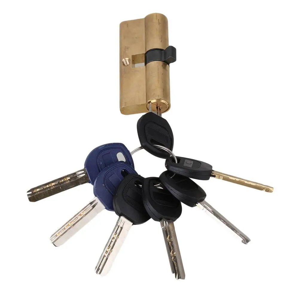 Цилиндрический цилиндр Европейского профиля с 5 контактным замком латунная