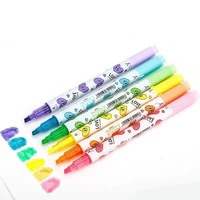 mirui 61012pcs double end highlighter pen pastel liquid marker fluorescent milkliner highlighters color pen school supplies