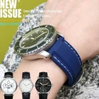 Резиновый силиконовый ремешок для часов 23 мм, черный, синий, водонепроницаемый ремешок с иглой и пряжкой, подходит для часов lancpain Fifty Fathoms