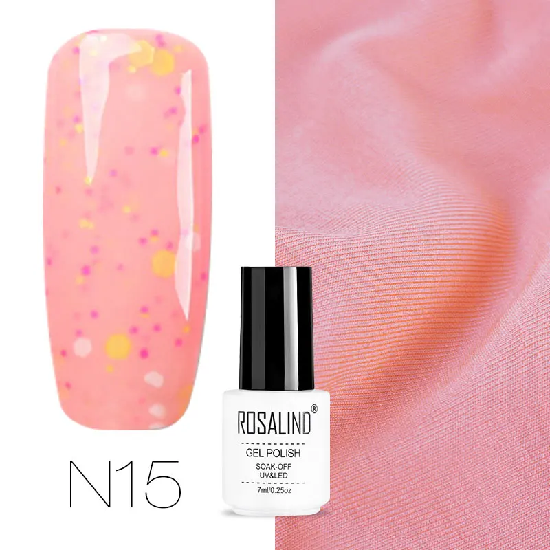 N15 ROSALIND Гель-лак для ногтей гибридные Лаки Все для маникюра ногтей искусство Полупостоянный УФ светодиодный Гель-лак дизайн ногтей базовое верхнее покрытие - Цвет: N15