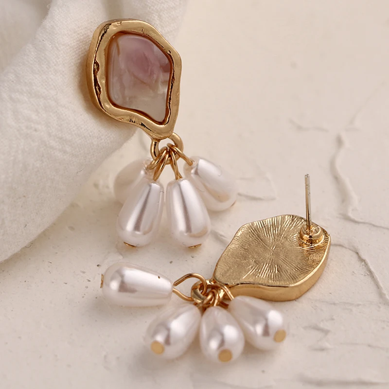 YMYW Романтические элегантные серьги-подвески с искусственным жемчугом и