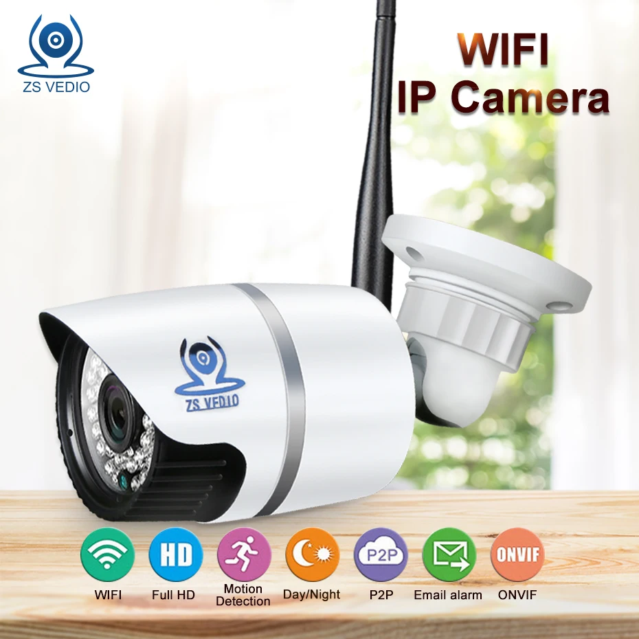 ZSVEDIO камеры наблюдения CCTV монитор IP камера WIFI наружное водонепроницаемое