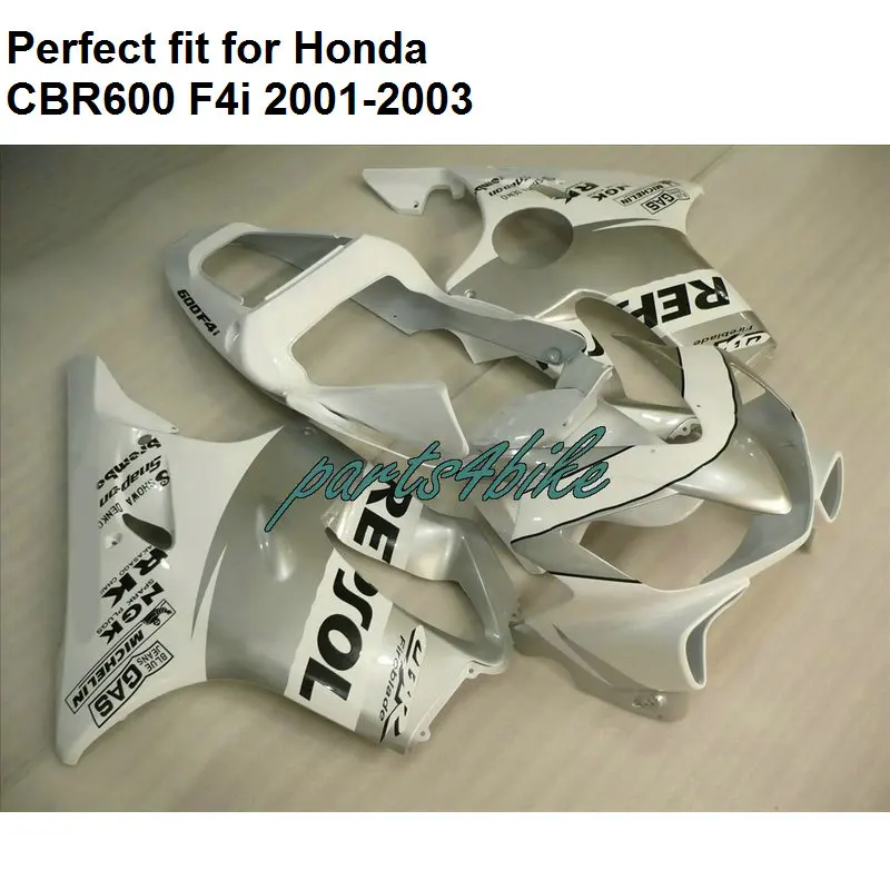 Литьевая форма обтекатель для Honda white CBR 600 F4i 2001 2002 2003 комплект обтекателей CBR600F4i 01