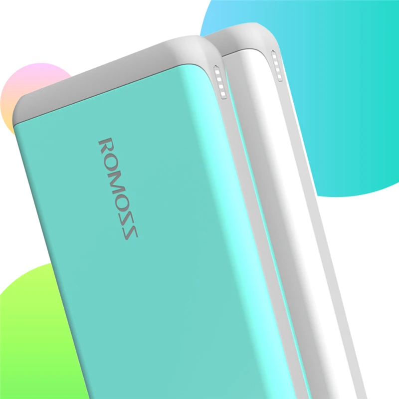 20 power Bank ROMOSS Arrow ультра-светильник 20000mAh 2.1A Быстрая зарядка литий-полимерный двойной USB внешний повербанк зарубежная отправка