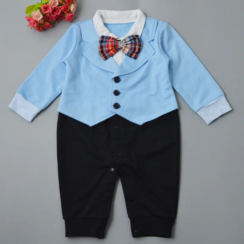 Одежда для маленьких мальчиков; roupa infantil; комбинезон с длинными рукавами; babykleding; Костюм Джентльмена для крещения; костюмы для малышей; Одежда для новорожденных