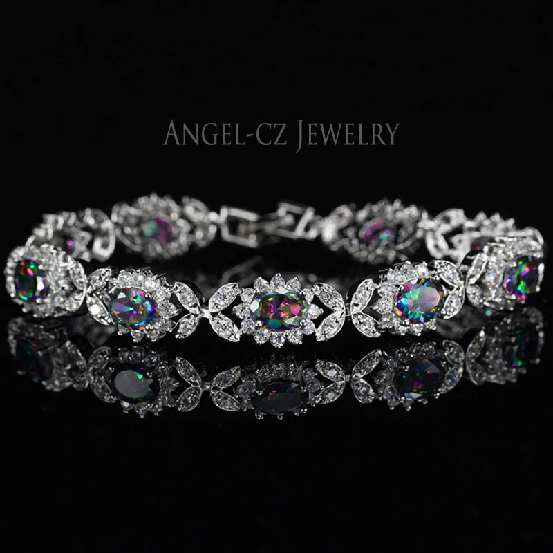 Женское винтажное ювелирное изделие ANGELCZ браслет серебряного цвета с