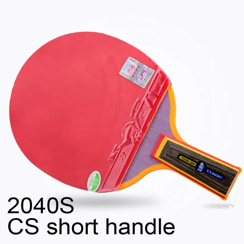 CS short handle Оригинальная 729 готовая ракетка yong 2040S ракетка для настольного тенниса быстрая атака с петлей Высокая скорость стиль один чехол один мяч ракетка - Цвет: CS short handle