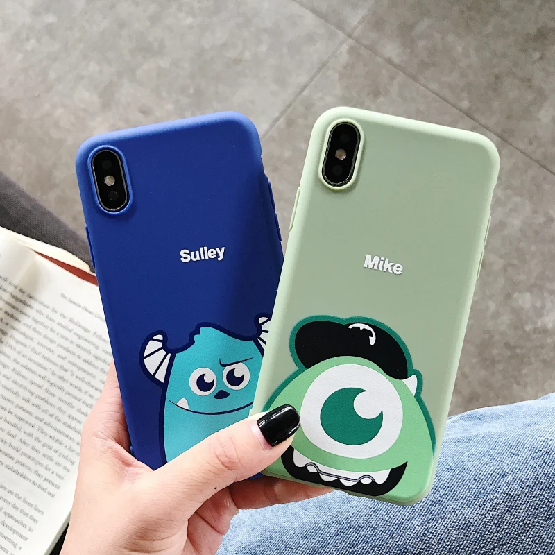 Чехол с аниме монстрами для iPhone 11 Pro Max X XR XS 6 6S 7 8 Plus 5 5S SE мультяшный Салли Майк