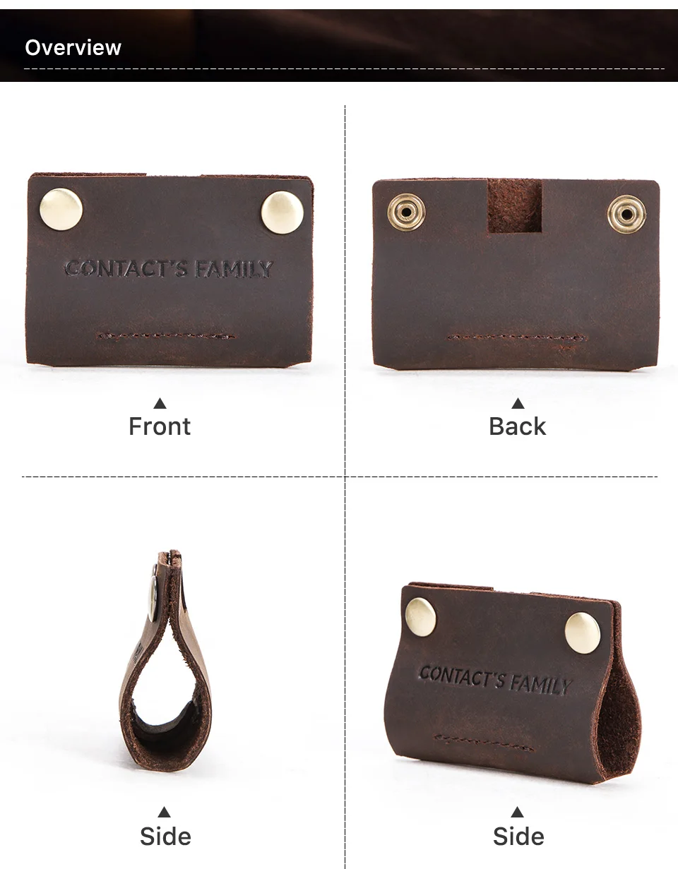 Luxury genuine leather earphone cable organizer wire winder for Earphone USB cable protector management holder mini personalized